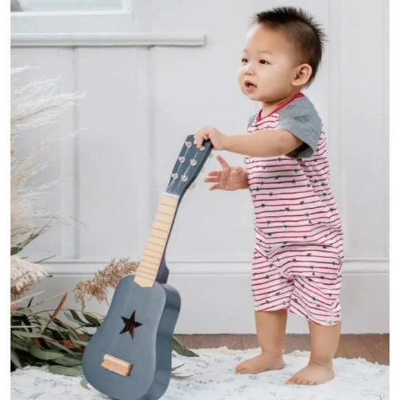 Burt's‎ Bee Baby Stars N Stripes Organic Baby Henley Romper Size 3-6M NWT - Picture 1 of 10